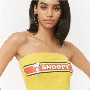 NWT Forever 21 Peanuts Snoopy Bandeau Top